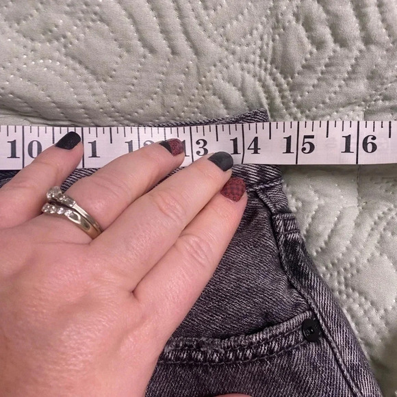 KanCan Dark Gray Jeans 27/7 Distressed/Ripped Raw Hems Charcoal - Picture 6 of 9